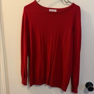 Dress Barn Vibrant Red Crew Neck Sweater